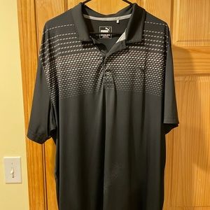Black Puma golf polo shirt